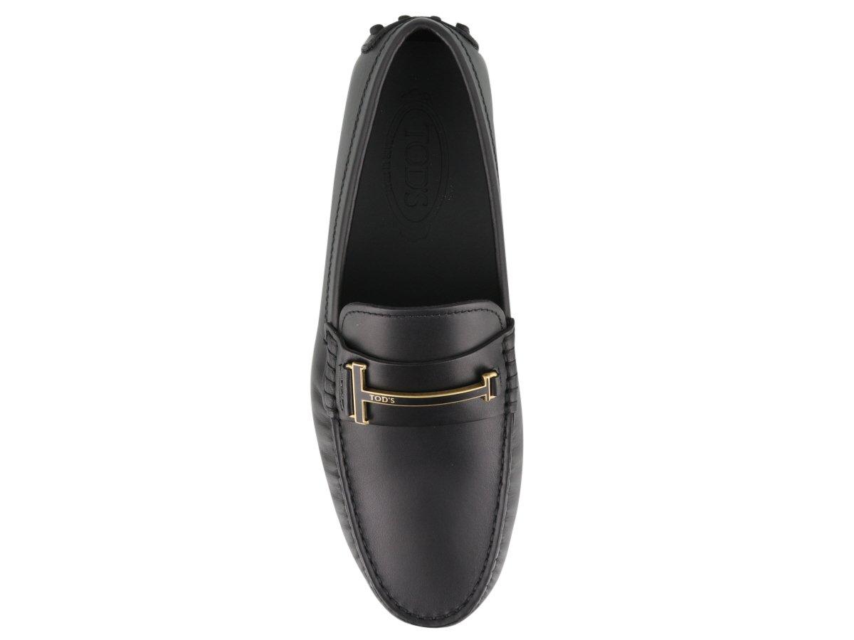 Tod's Leather Gommino Loafers in Black for Men - Lyst