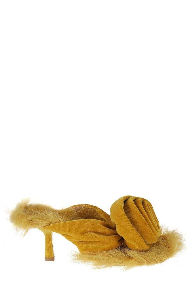 Burberry Fabric Sandals in Yellow | Lyst