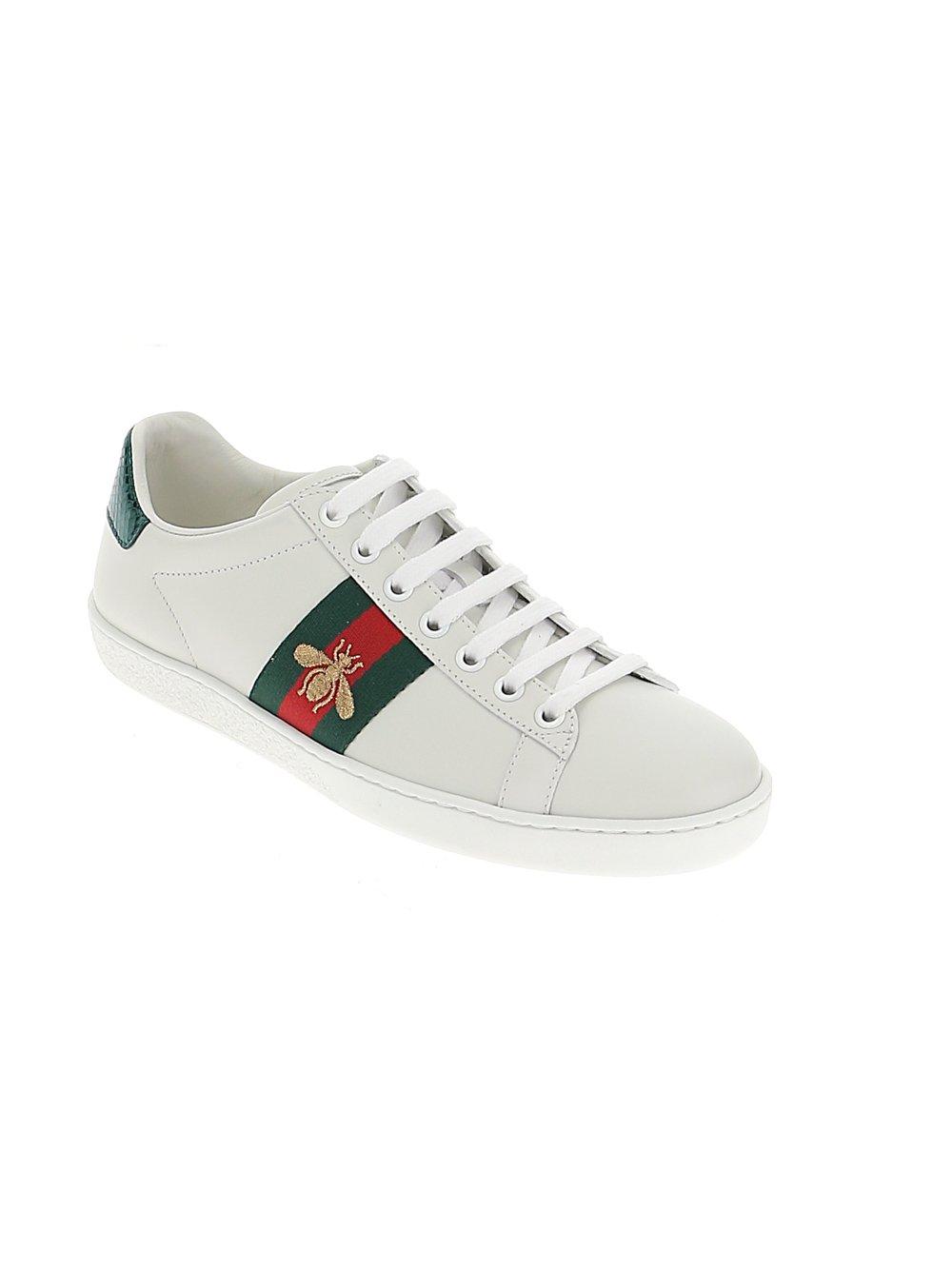 gucci ace platform sneakers with crystals