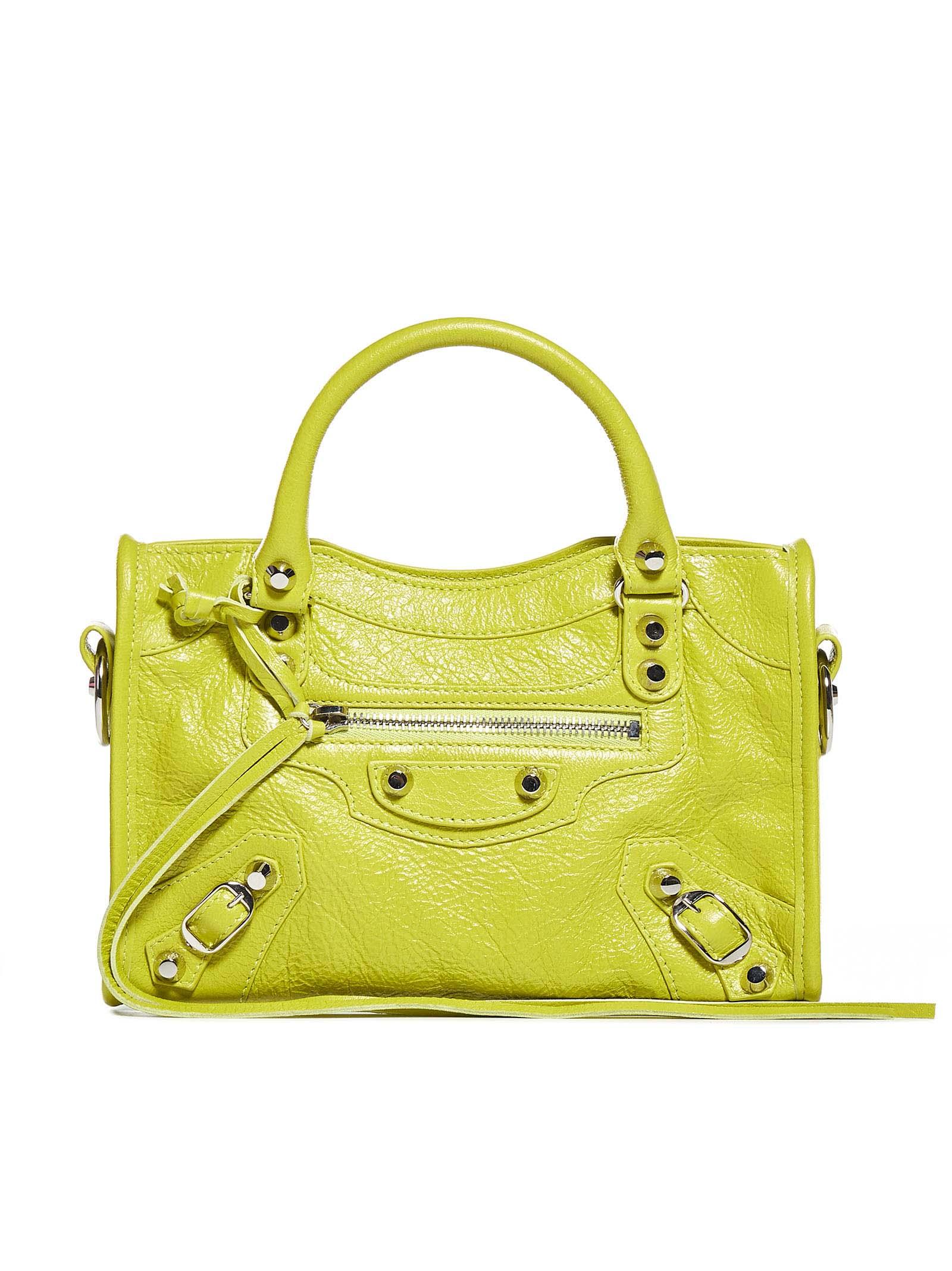 Balenciaga Mini Leather Bag in Yellow |