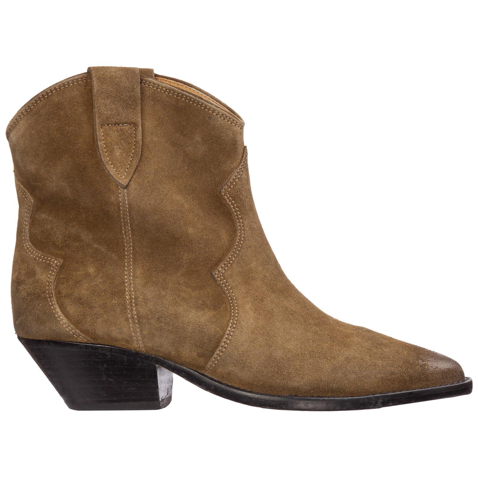 Isabel Marant Leather Dewina Ankle Boots in Brown - Lyst
