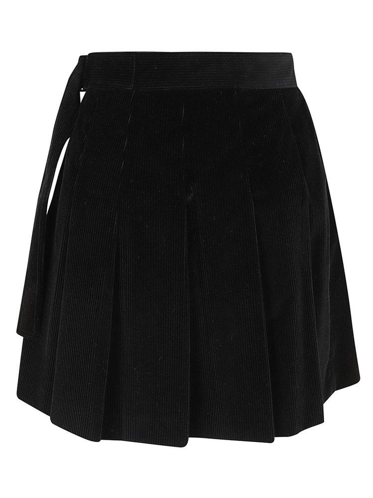 Black flared mini skirt deals