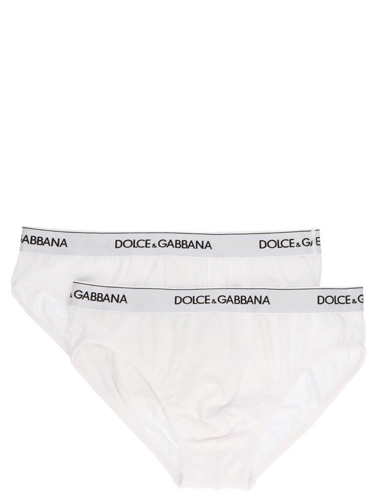 Dolce & Gabbana Logo Band Two-pack Briefs in White for Men