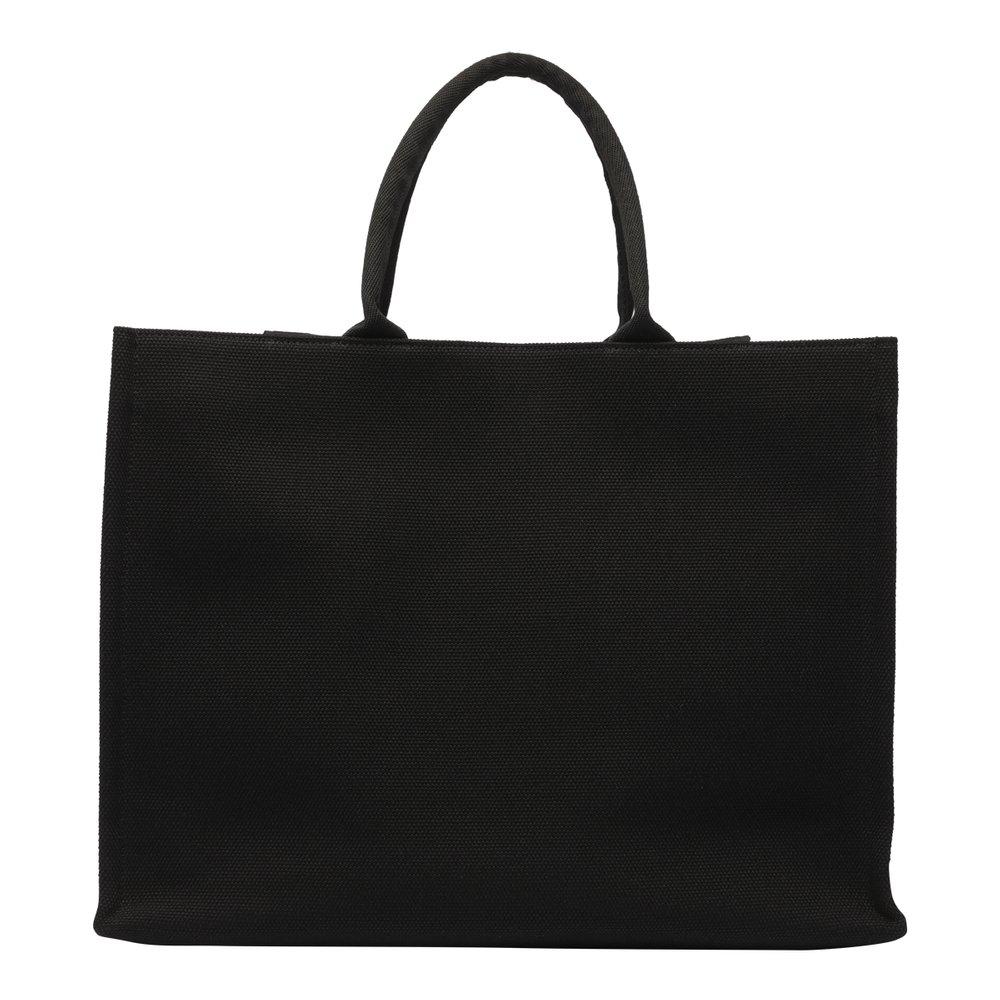 Marni logo print shopping bag - Black