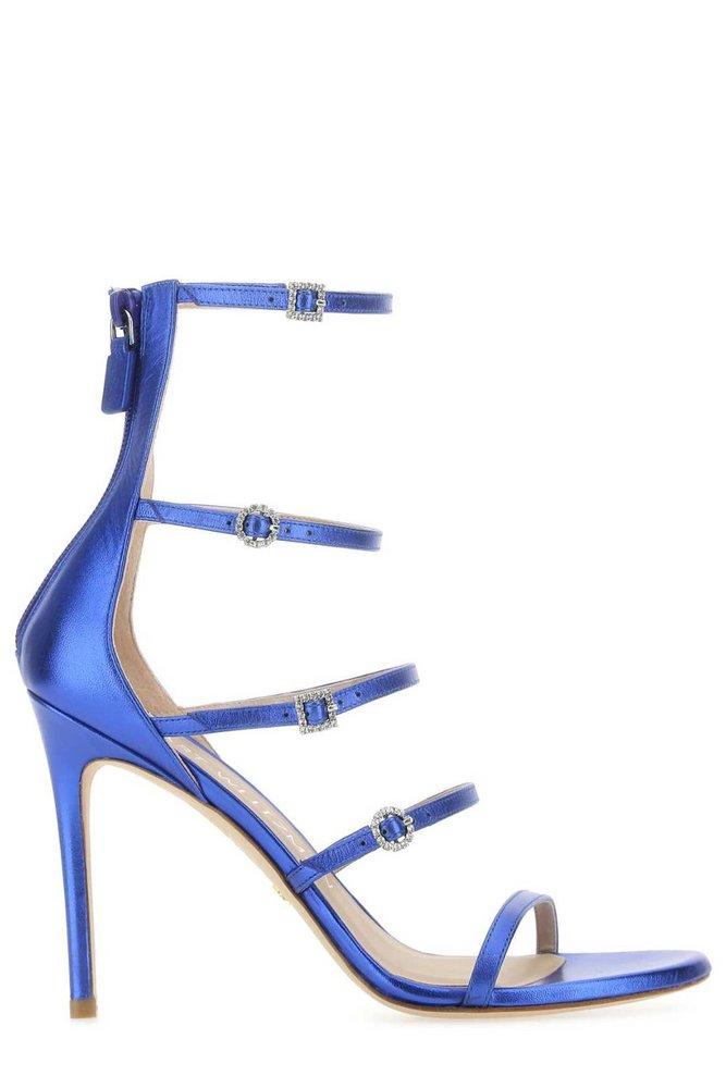 Stuart Weitzman Buckle Detailed Sandals in Blue Lyst