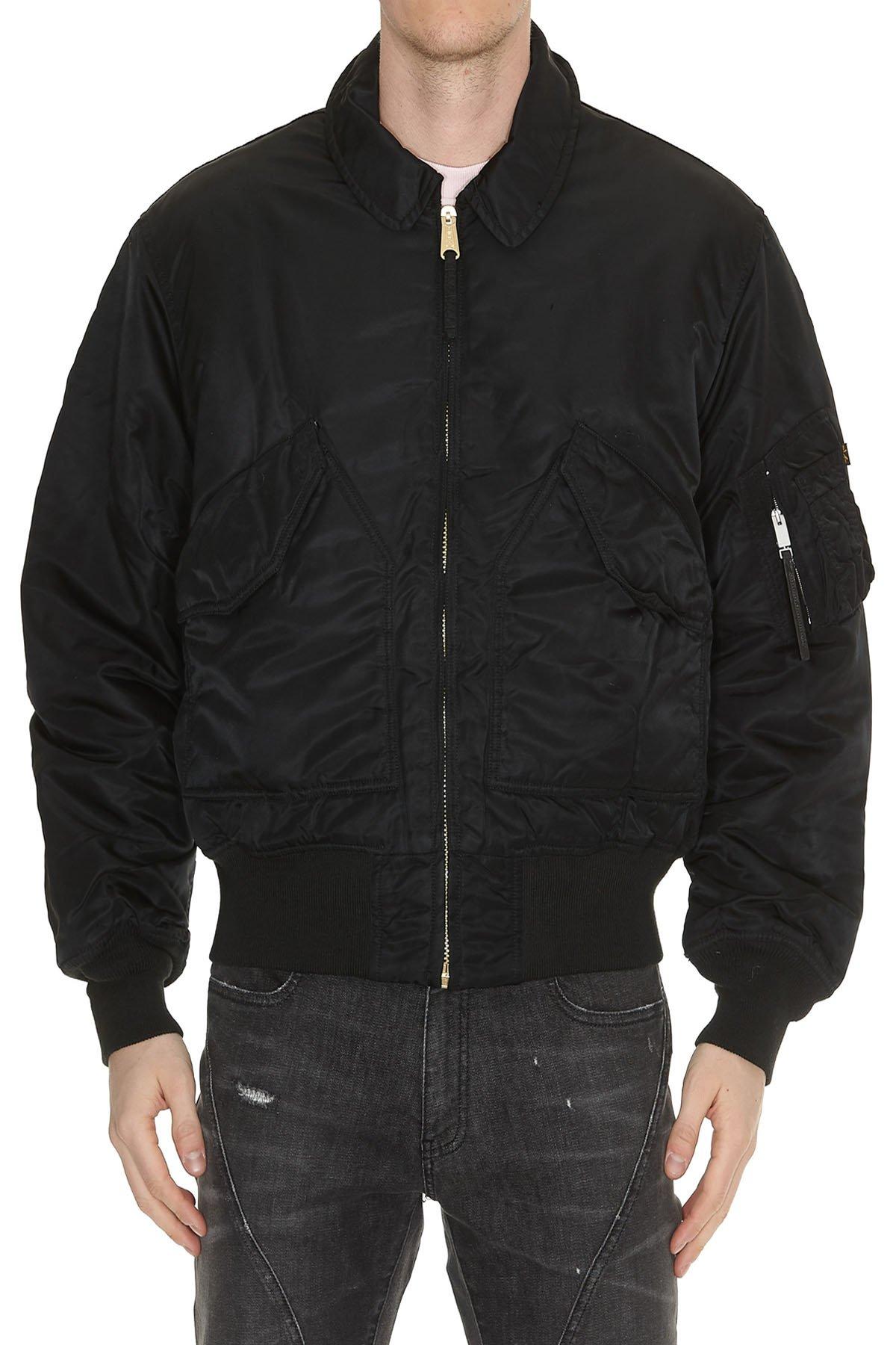 1017 ALYX 9SM Synthetic X Alpha Industries Bomber Jacket in Black 