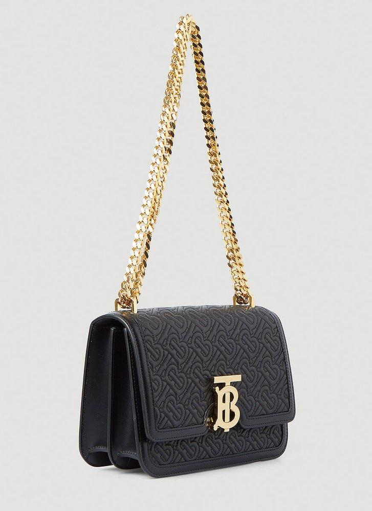 Burberry Tb Monogram Quilted Small Shoulder Bag in Black Lyst Canada