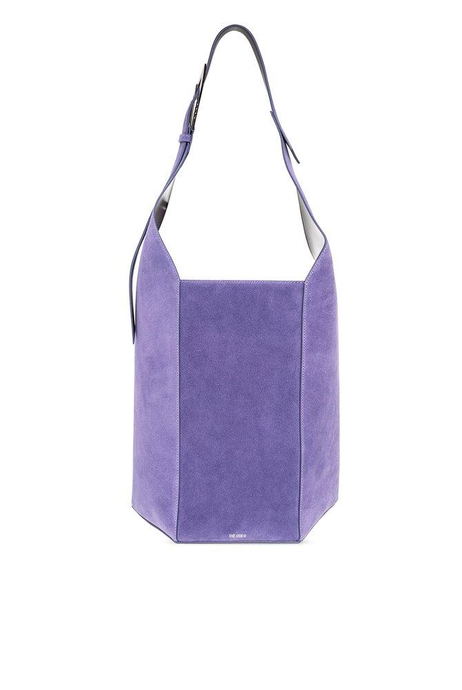 The Attico 12pm Logo Printed Panelled Tote Bag in Purple | Lyst