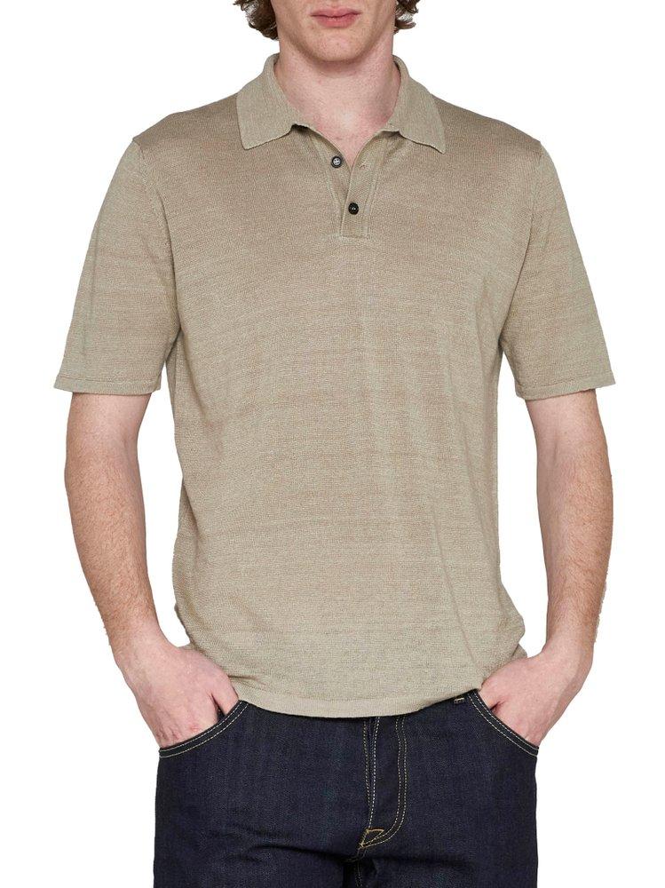 Roberto Collina Button Detailed Short-sleeved Polo Shirt in Natural for Men  | Lyst