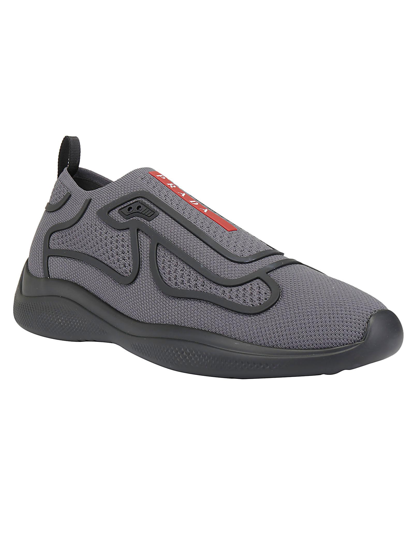 Prada America's Cup Sneakers in Gray 