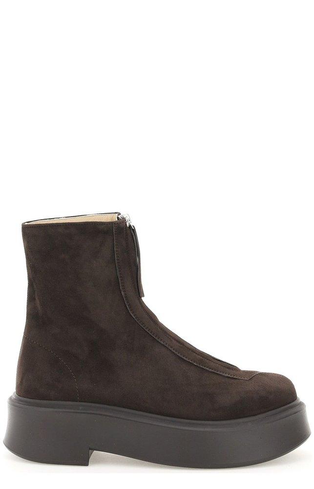 the row zip front boots