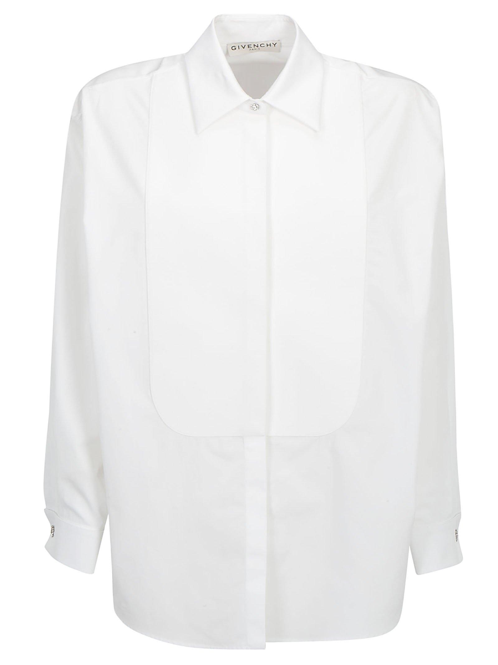 Givenchy Cotton Long Sleeved Buttoned Shirt in White - Lyst