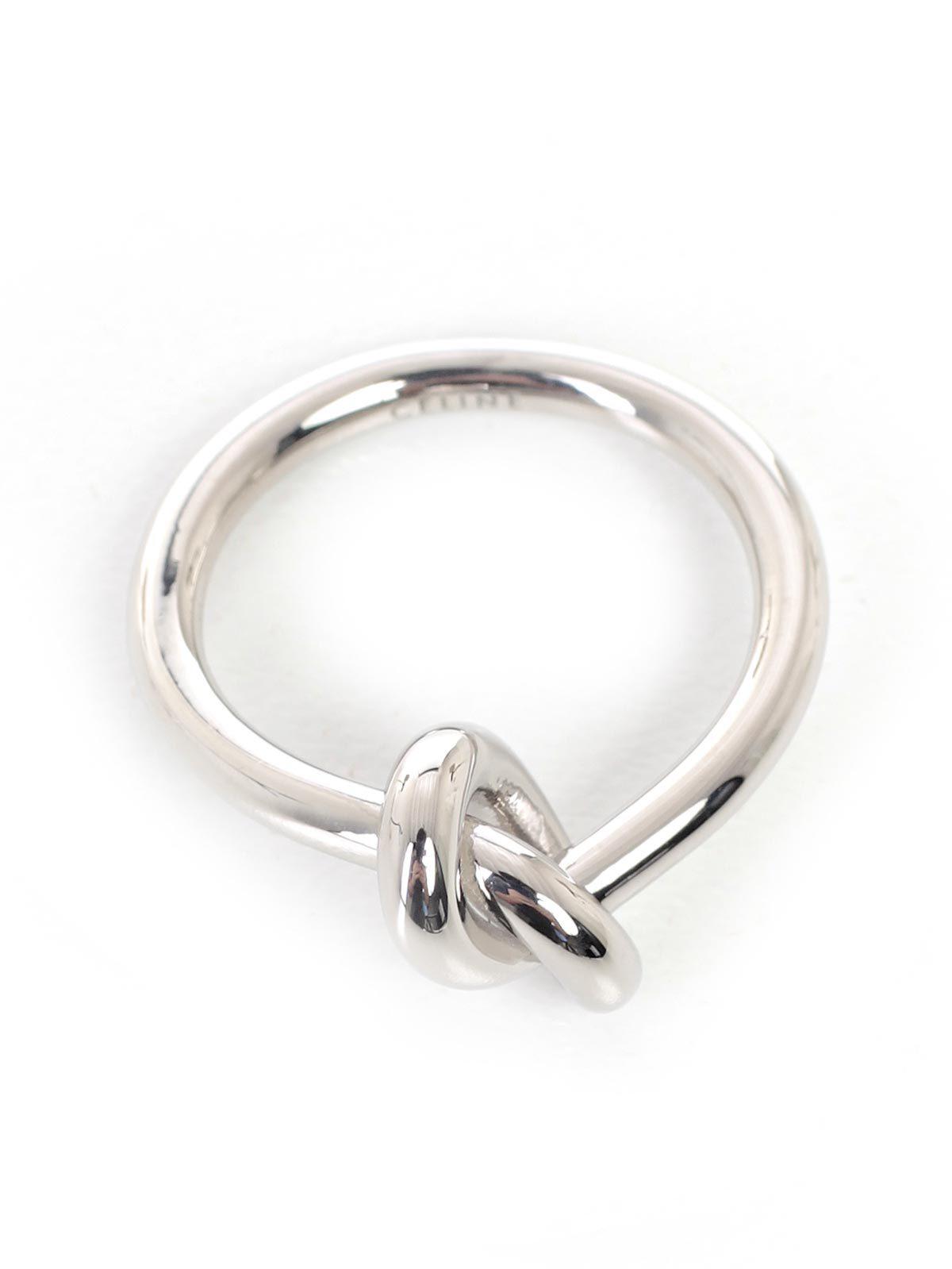 Celine Knot Sterling Silver Ring in Metallic | Lyst