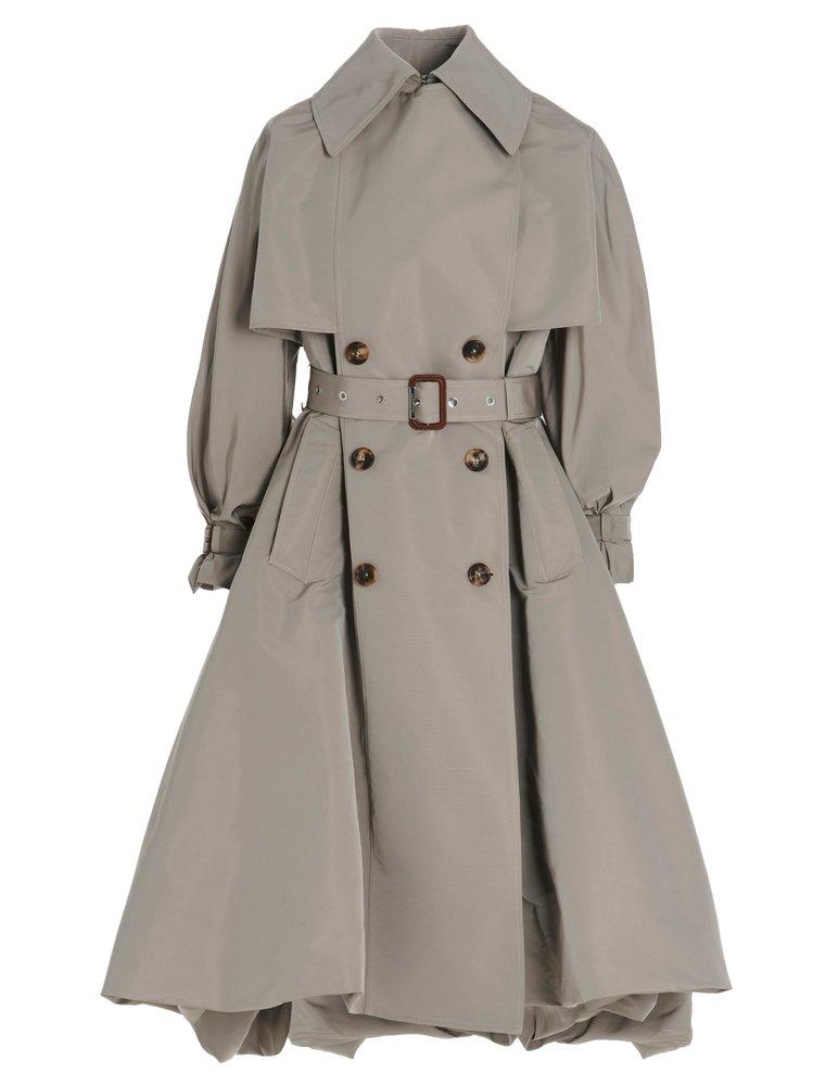 Synthetic Belted Parachute-trench-dress 