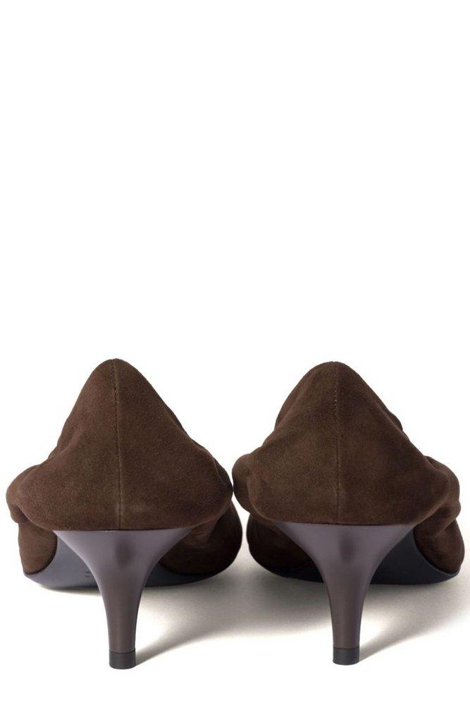 パンプス MIU MIIU 5I374E_008_F0003_F_055 RUCHES SUEDE PUMPS Dark Brown Ruches Suede Pumps | Miu Miu