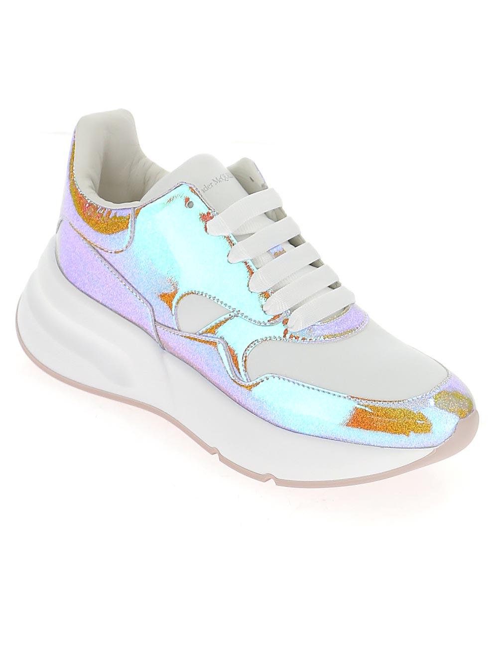 Alexander McQueen Leather Hologram Oversized Sneakers - Save 20% - Lyst