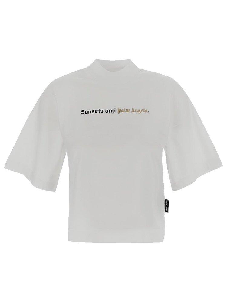 Palm Angels logo-print Gradient T-shirt - Farfetch