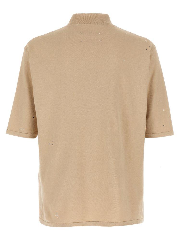 Maison Margiela Cotton Graffiti T-Shirt With Distressed