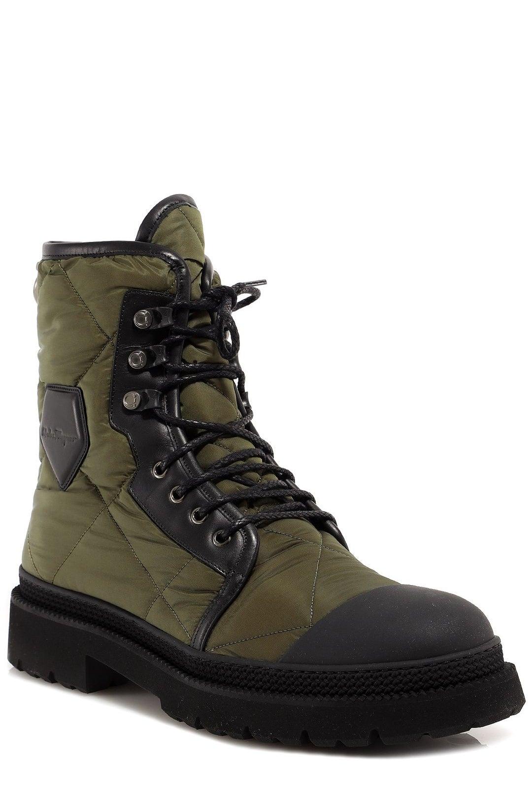 ferragamo combat boots