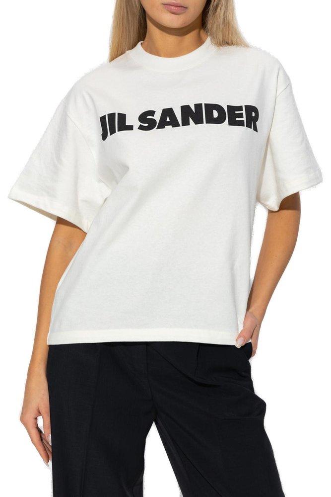 Verstenen Berucht jogger Jil Sander T-shirt With Logo in White | Lyst