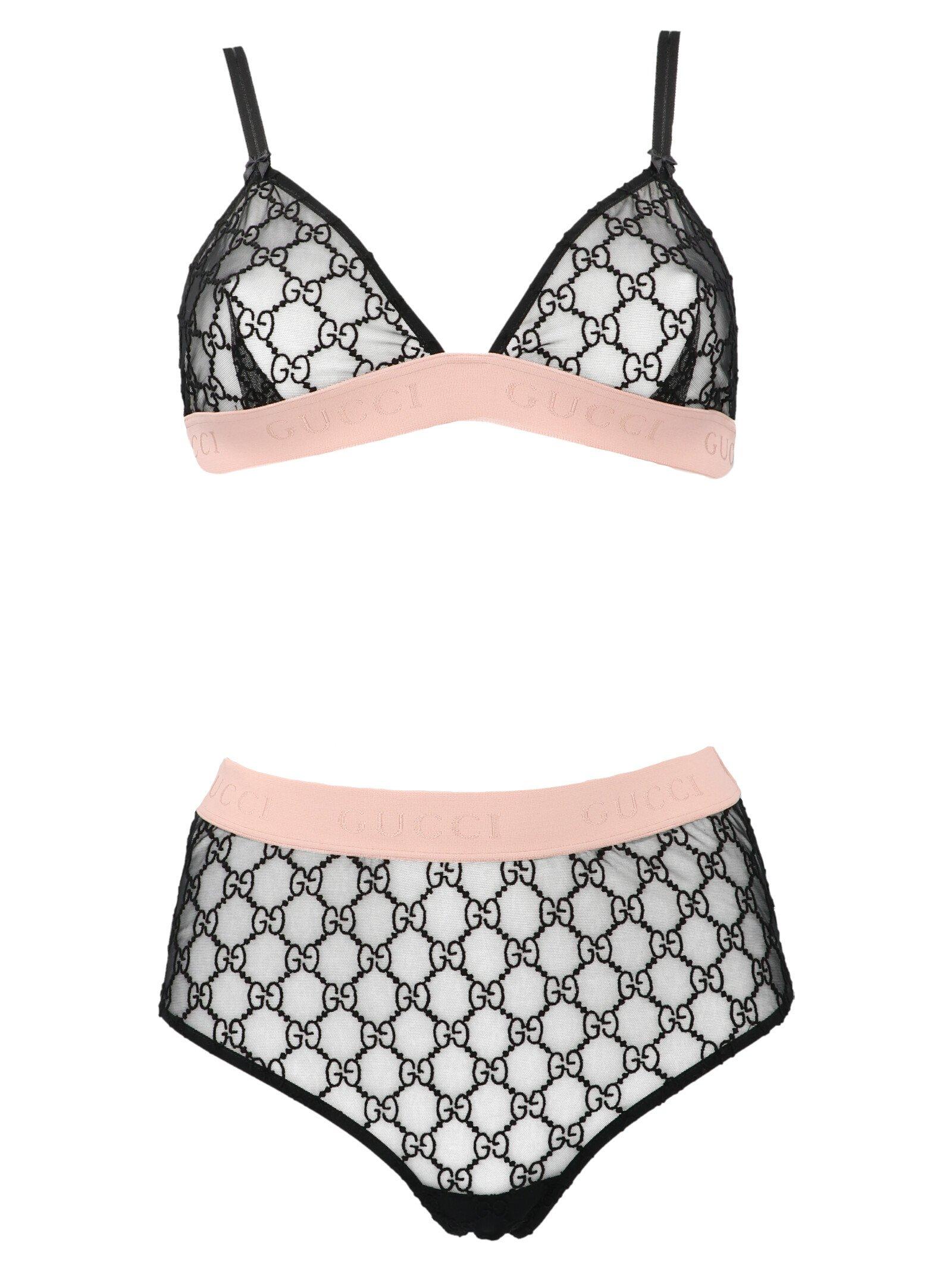 Gucci Synthetic Monogram Mesh Lingerie Set in Black - Save 44% - Lyst