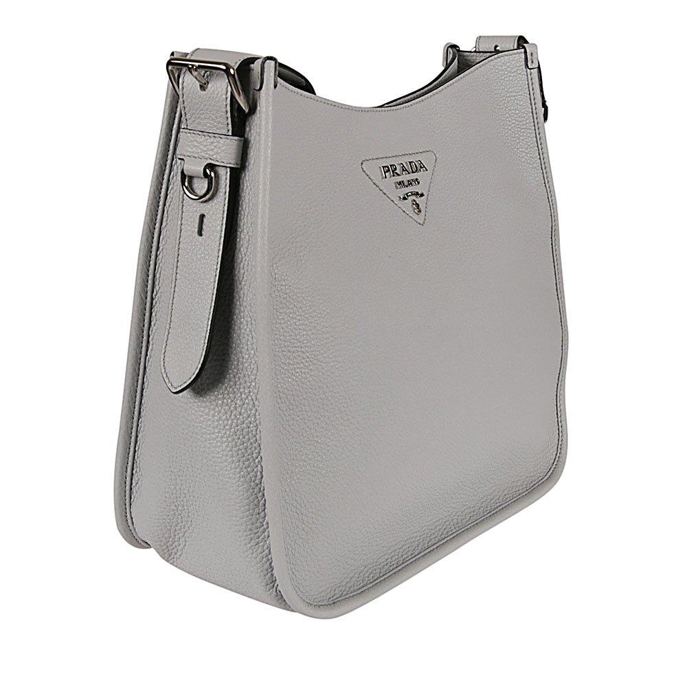 Prada Logo Lettering Hobo Bag in Gray | Lyst