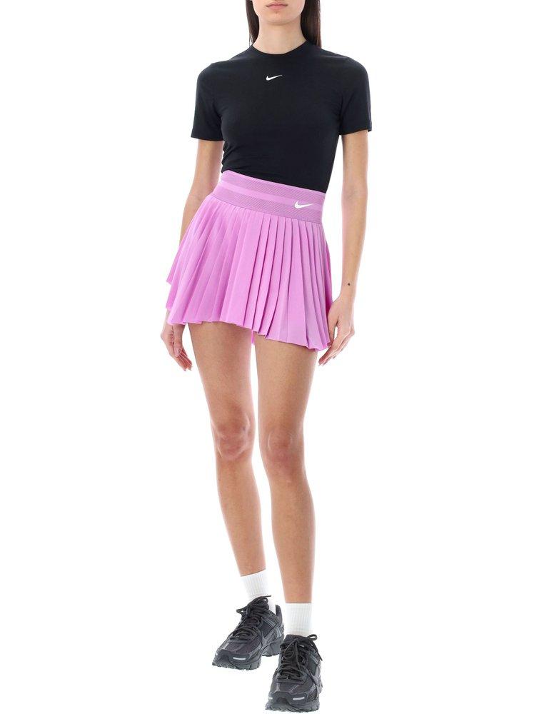 Nike Logo Detailed Pleated Tennis Skirt in Pink | Lyst