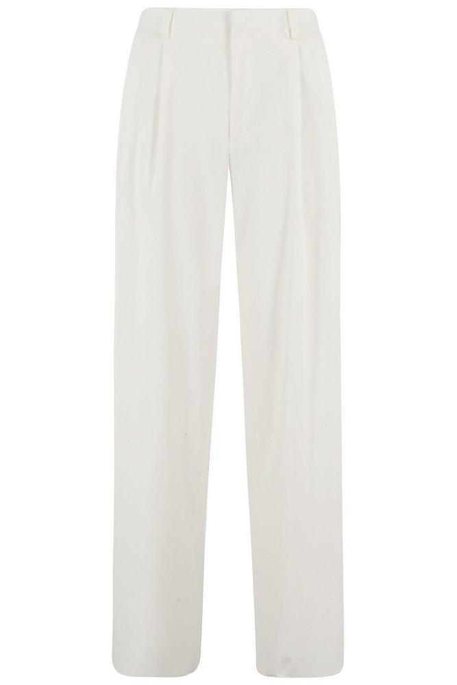 Tagliatore Wide-Leg Trousers With Central Closure in White