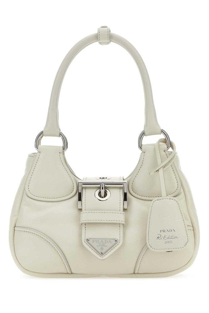 White Prada Cahier Leather Bag