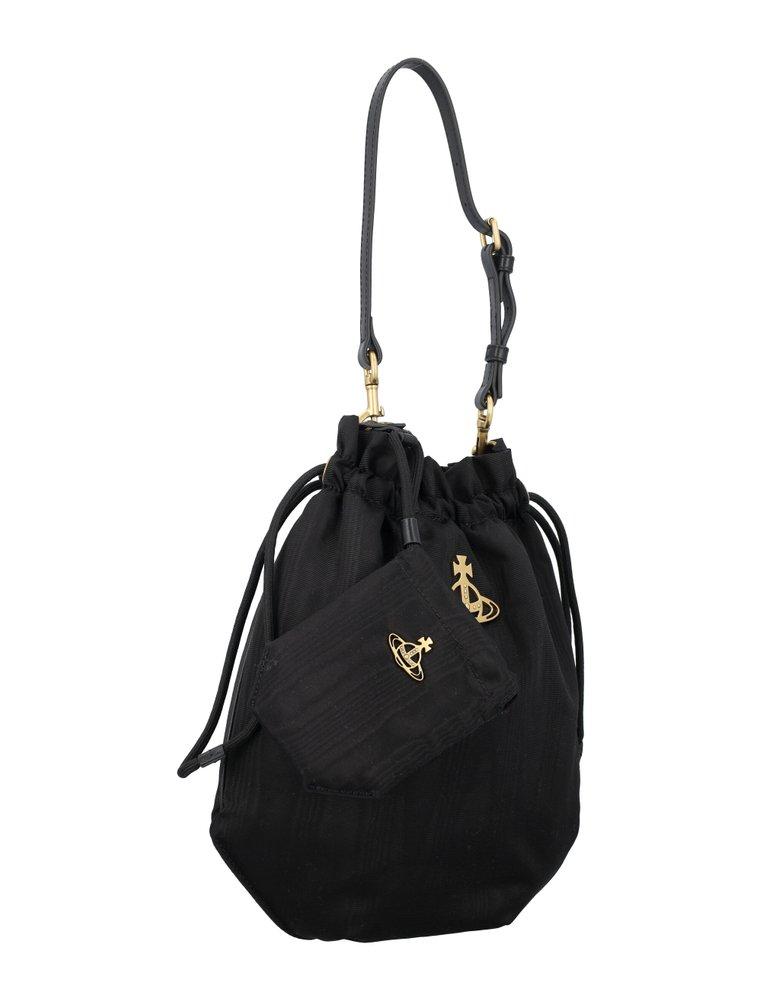 ★Vivienne Westwood★ [Vivienne Westwood] Bamboo Drawstring Vivienne Westwood Drawstring Shoulder Bag 尼龍束繩袋[HOT
