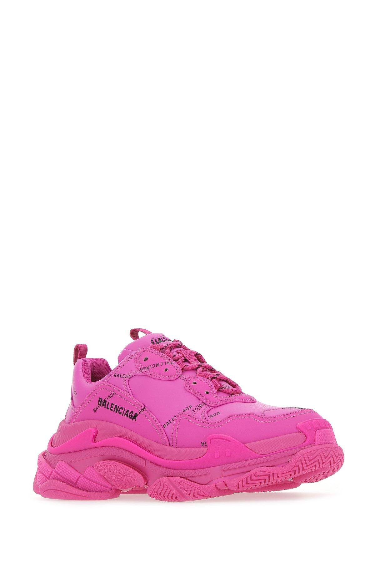 pink balenciaga triple s sneakers