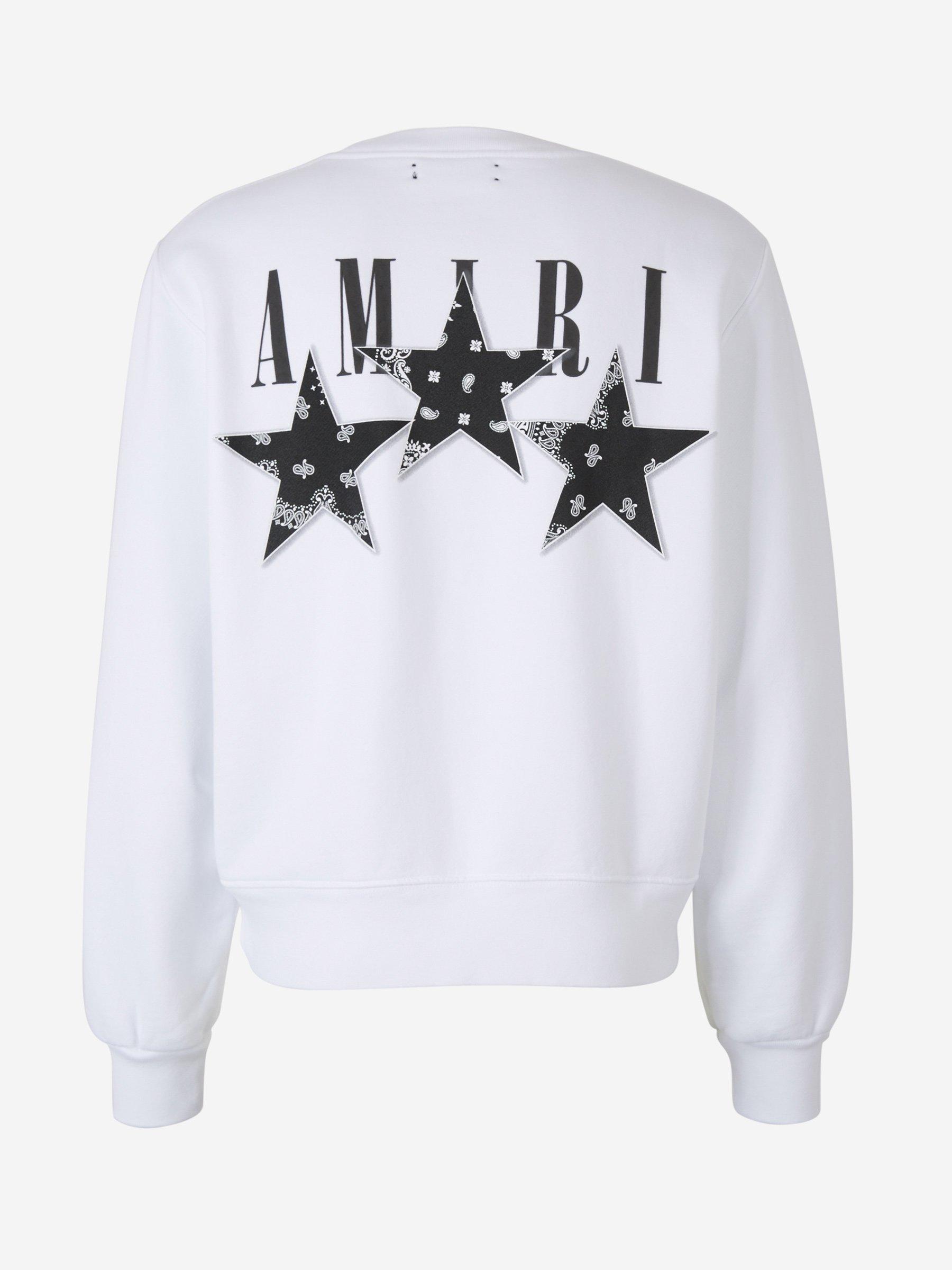 Amiri Bandana Stars Sweatshirt in White for Men | Lyst