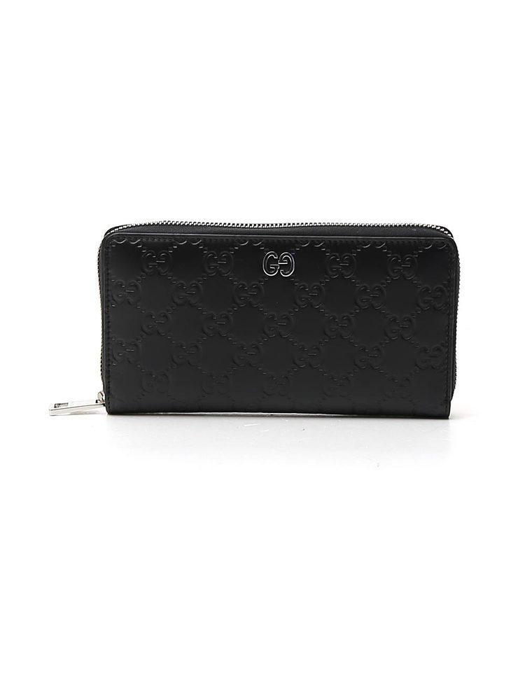 Gucci Black Leather Zip Around Wallet Literacy Basics