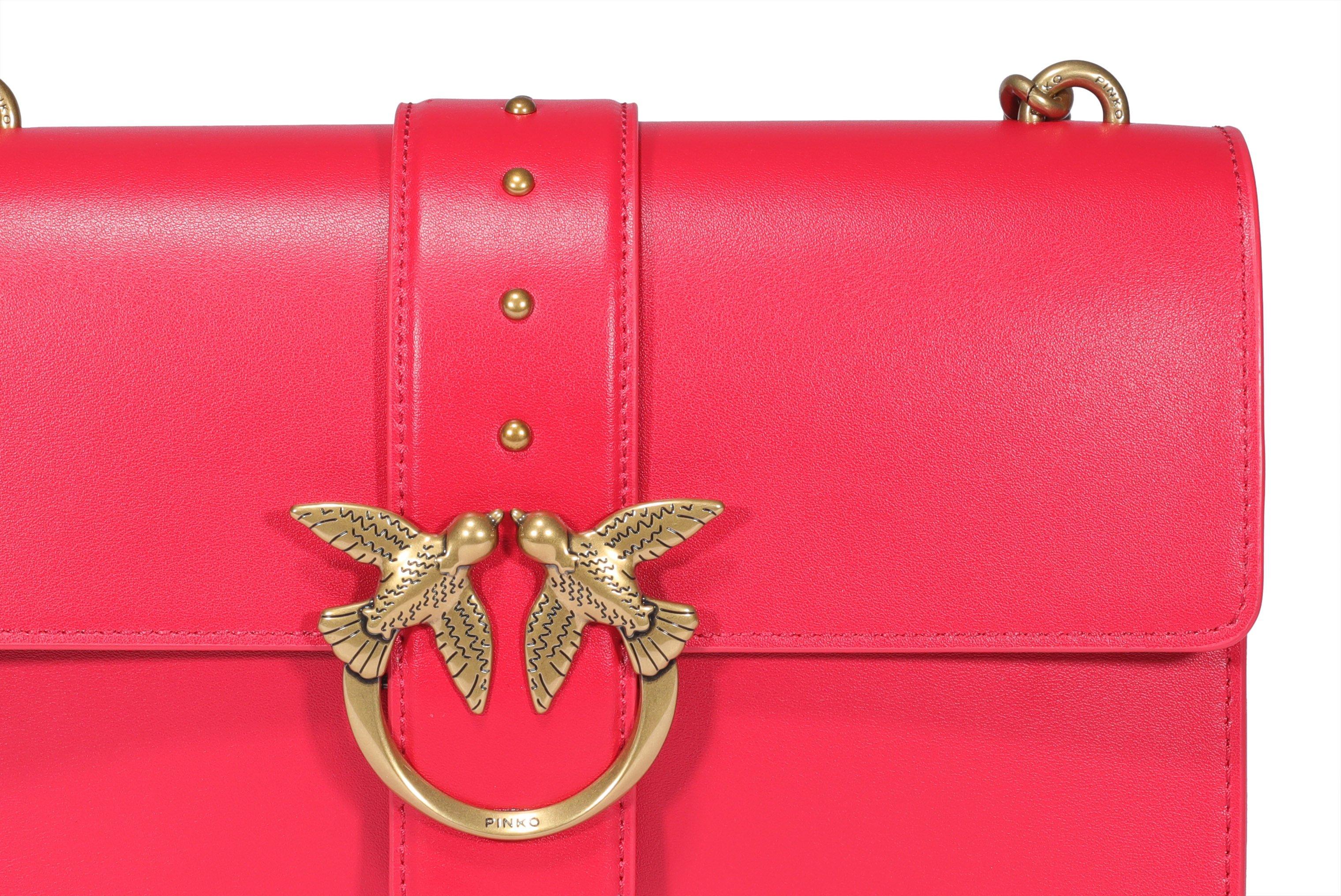 Pinko Leather Love Classic Icon Simply 8 Shoulder Bag in Red Lyst