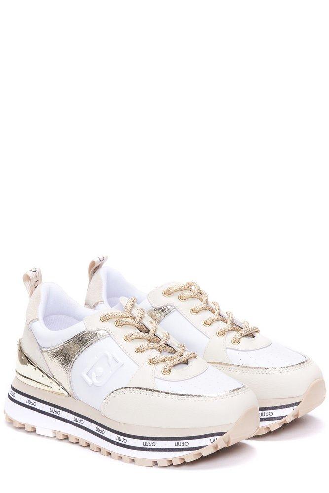 Liu Jo Maxi Wonder Lace-up Sneakers in White | Lyst