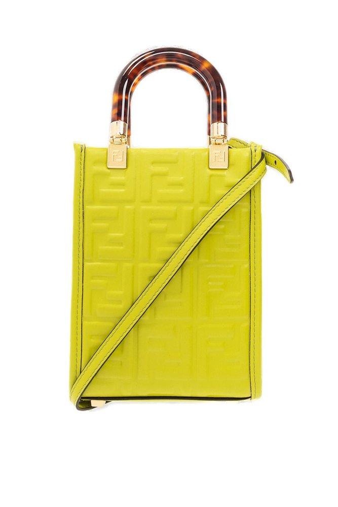 Fendi 'sunshine Mini' Shoulder Bag in Yellow | Lyst