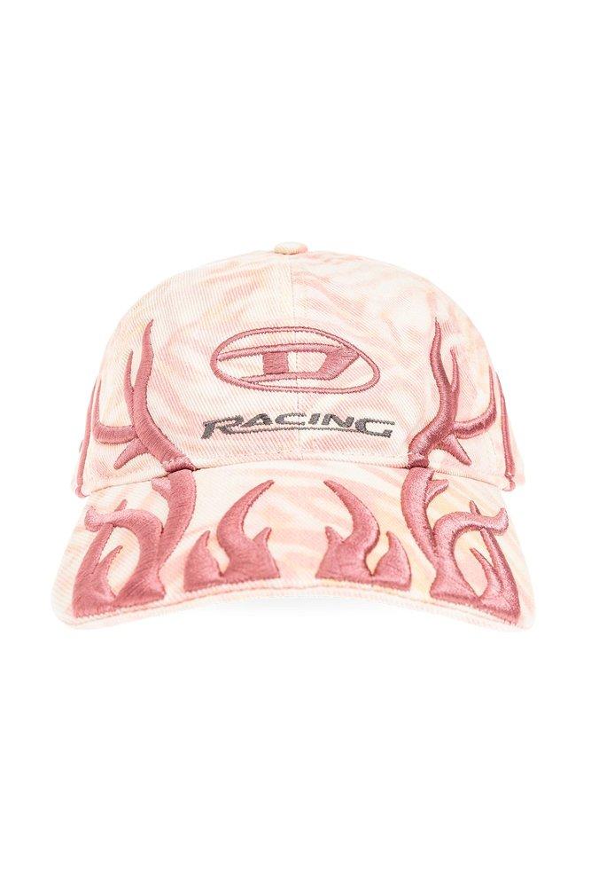 C-SEYMON Man: Baseball cap in treated denim, D logo | Diesel