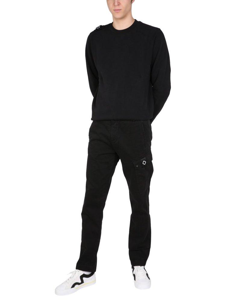 MA.STRUM Logo Patch Cargo Pants in Black for Men Lyst UK