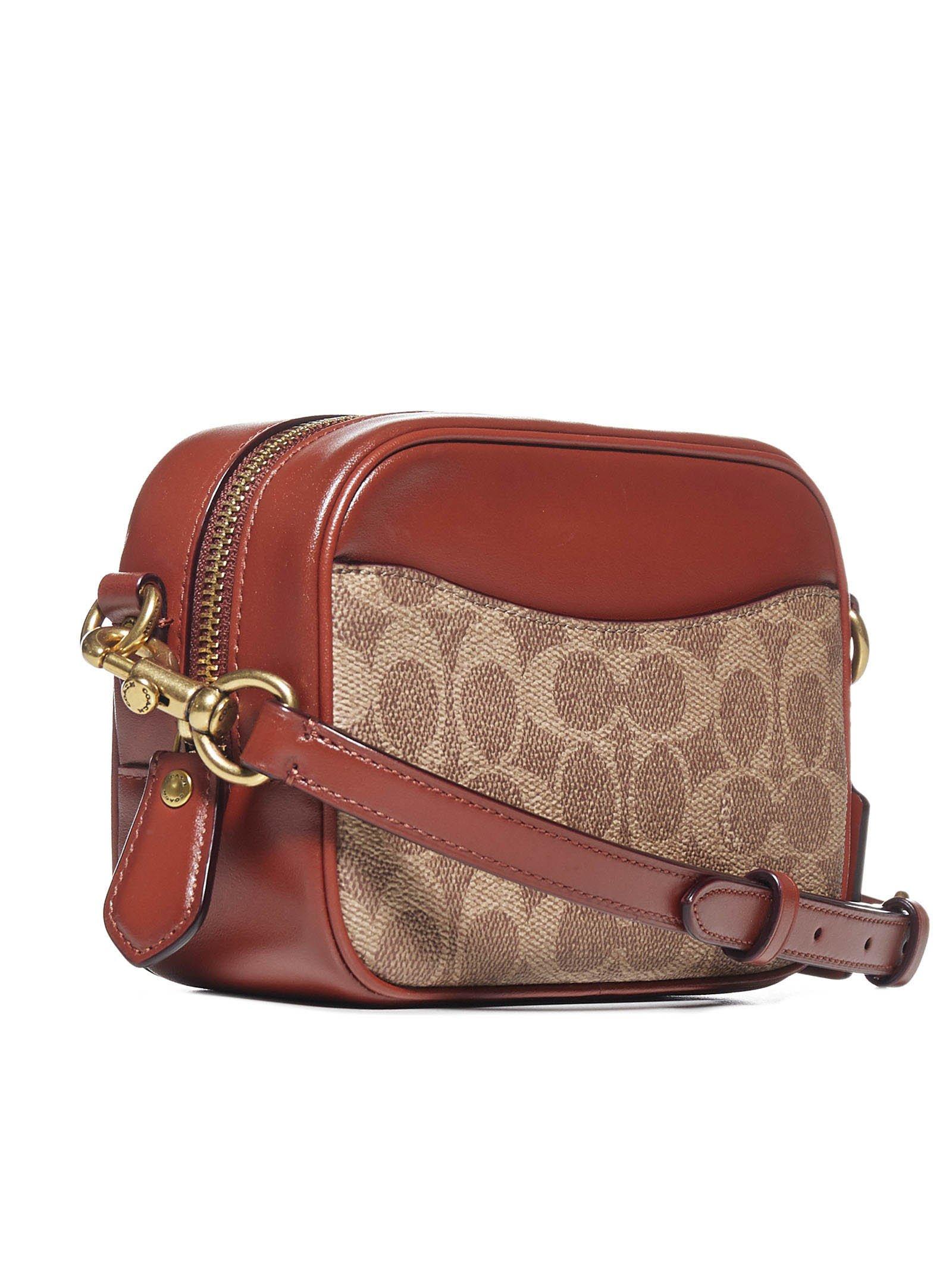 Coach monogram-jacquard Camera Bag - Brown