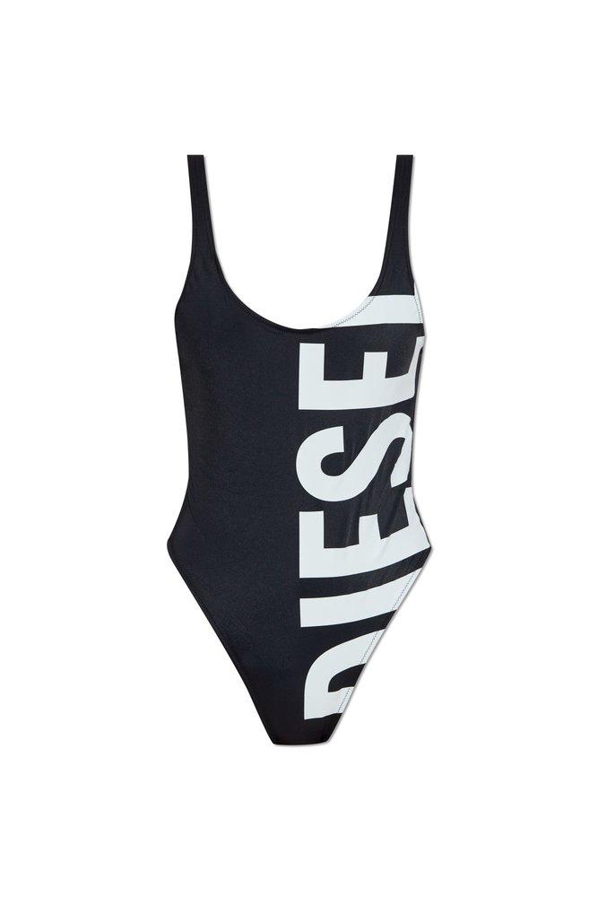 DIESEL>>Bfsw-Kylia ロゴプリント ハイカット スイムスーツ diesel-Black-Bfsw-Kylia-Logo-