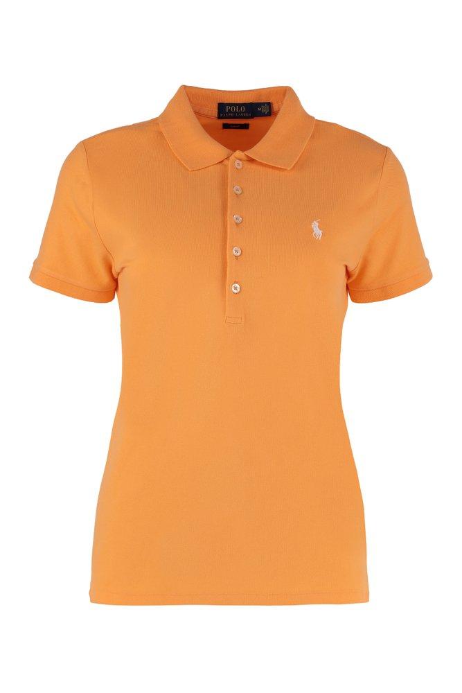 Polo Ralph Lauren Cotton-piqué Polo Shirt in Orange | Lyst