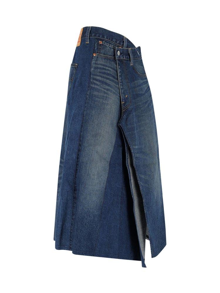 Junya Watanabe X Levis Asymmetric Denim Skirt in Blue | Lyst