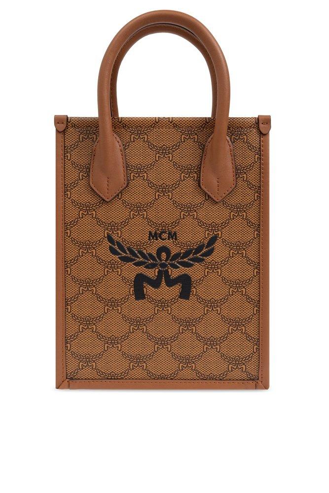 MCM ロゴプリント トートバッグ ブラウン MCM ロゴ トートバッグ - メルカリ