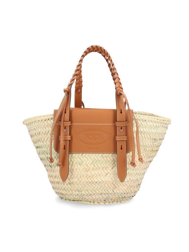Tod's Logo-embossed Woven Tote Bag | Lyst