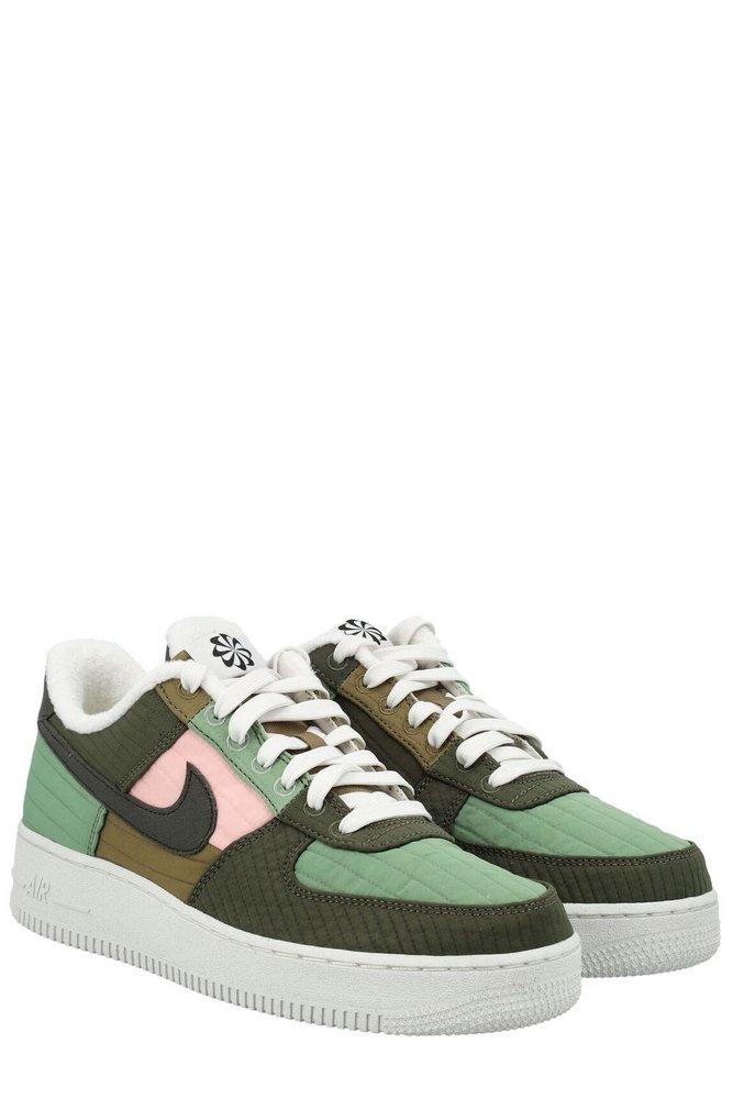 Nike Air Force 1 Colour-block Sneakers in Green