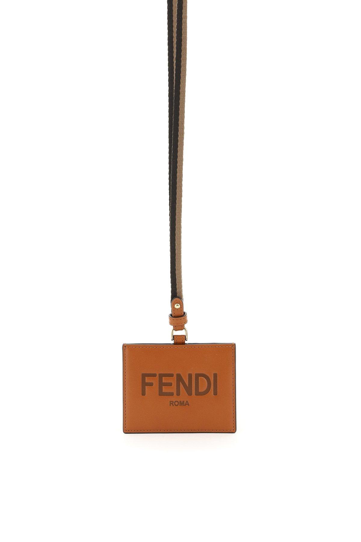 Fendi Script Neck Card Holder