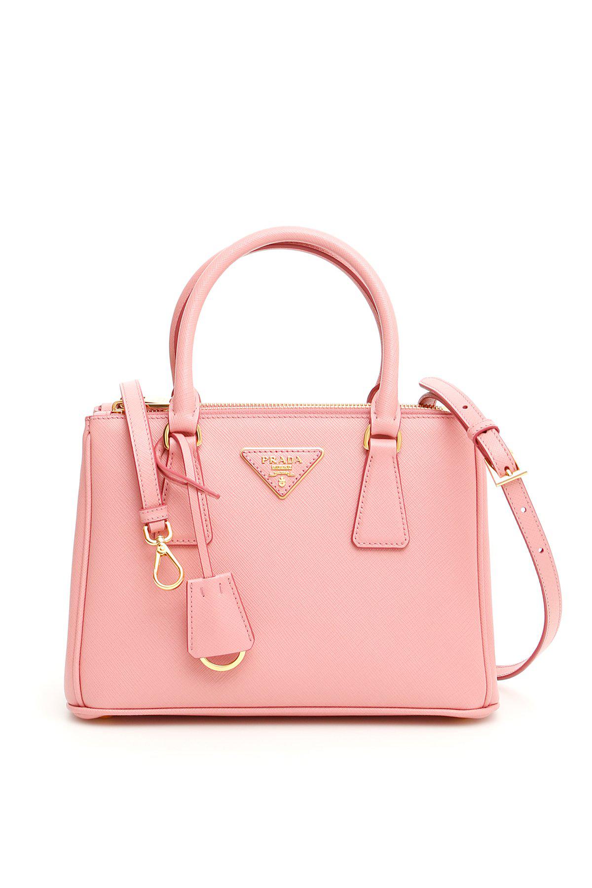Prada Mini Galleria Tote Bag in Pink | Lyst
