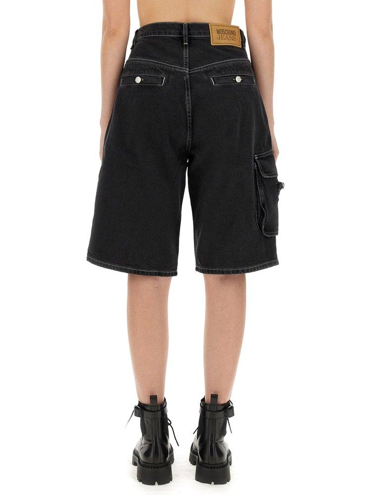 Moschino Denim Cargo Shorts in Black Lyst Canada