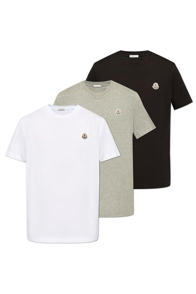 Moncler Three pack Of T shirts in Black for Men Lyst