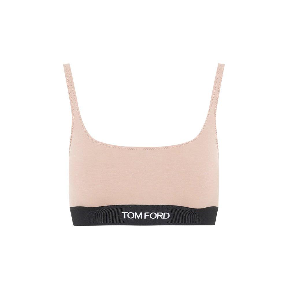 Tom Ford Logo Band Stretch Bralette in Pink